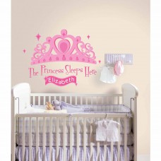 RoomMates Princess Sleeps Here Peel-and-Stick Giant Wall Decal with Personalization   550063843
